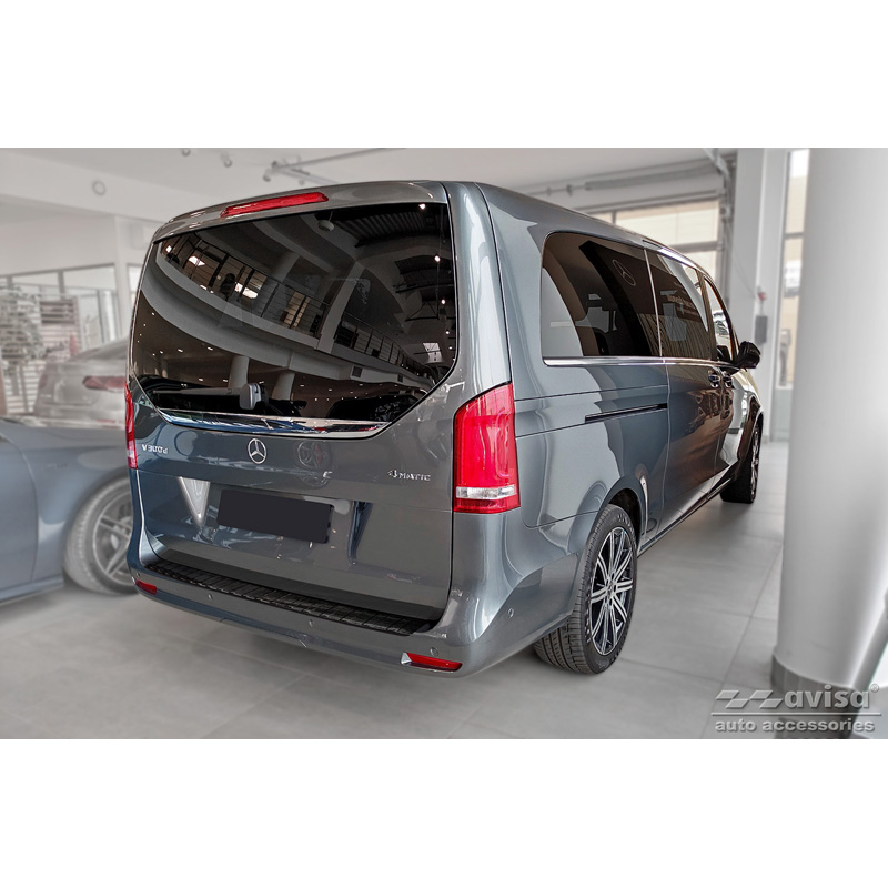 Echt 3D Carbon Achterbumperprotector  Mercedes Vito / V-Klasse 2014-2019 & Facelift 2019- 'Ribs'