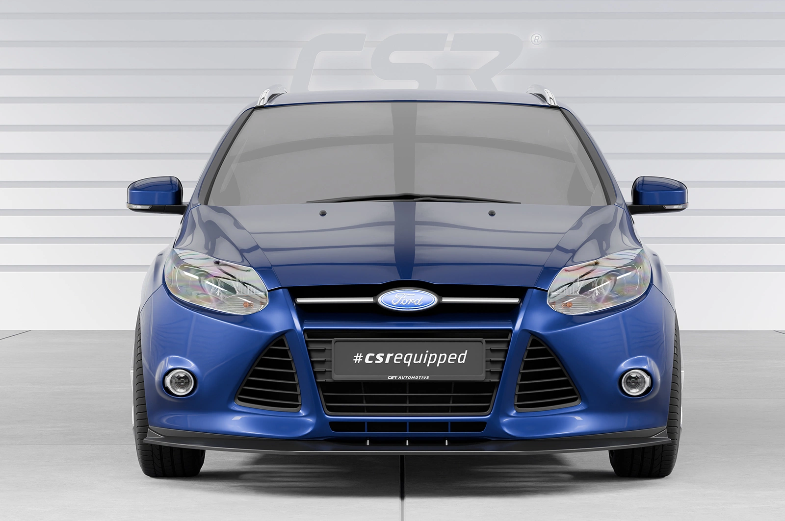 Voorspoiler Ford Focus MK3 Basis 2010–2014 (voor Facelift) – CSR Automotive – Glans Zwart
