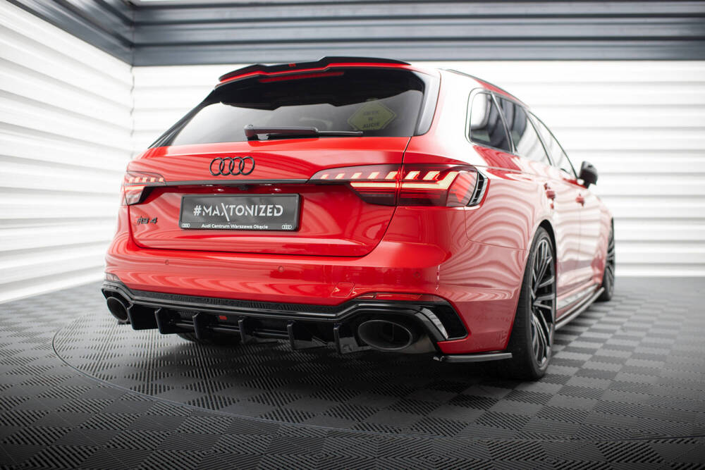 Diffuser Audi RS4 B9 Avant Glanzend Zwart