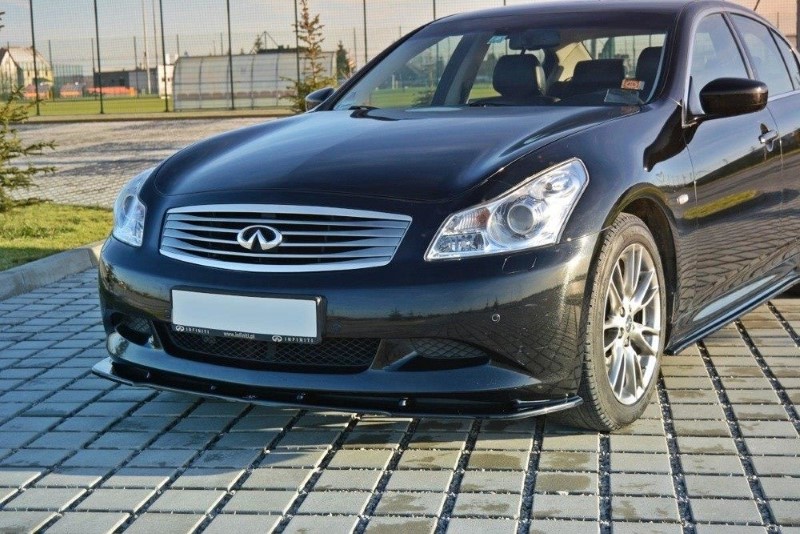 Voorspoiler Infiniti G37 Sedan V.1 Glanzend Zwart