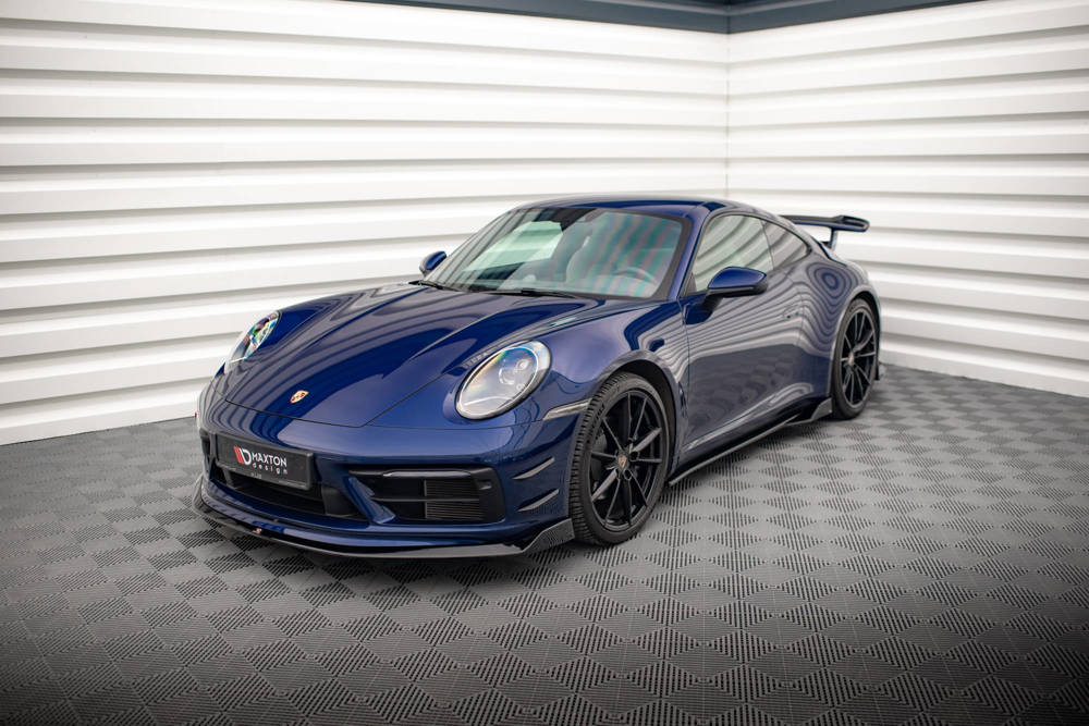 Voorspoiler V.2 Porsche 911 Carrera 992 Aero Pack Maxton Glans Zwart