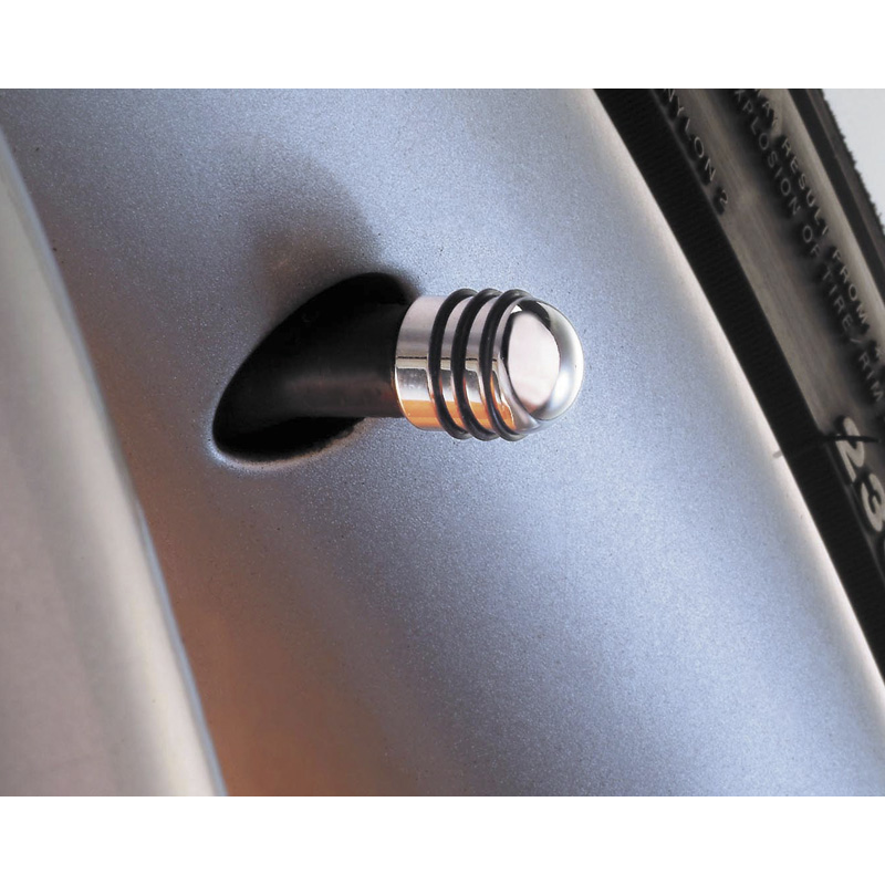Foliatec AirCaps ventieldoppenset Aluminium - 4 stuks - 3 rubberen ringen