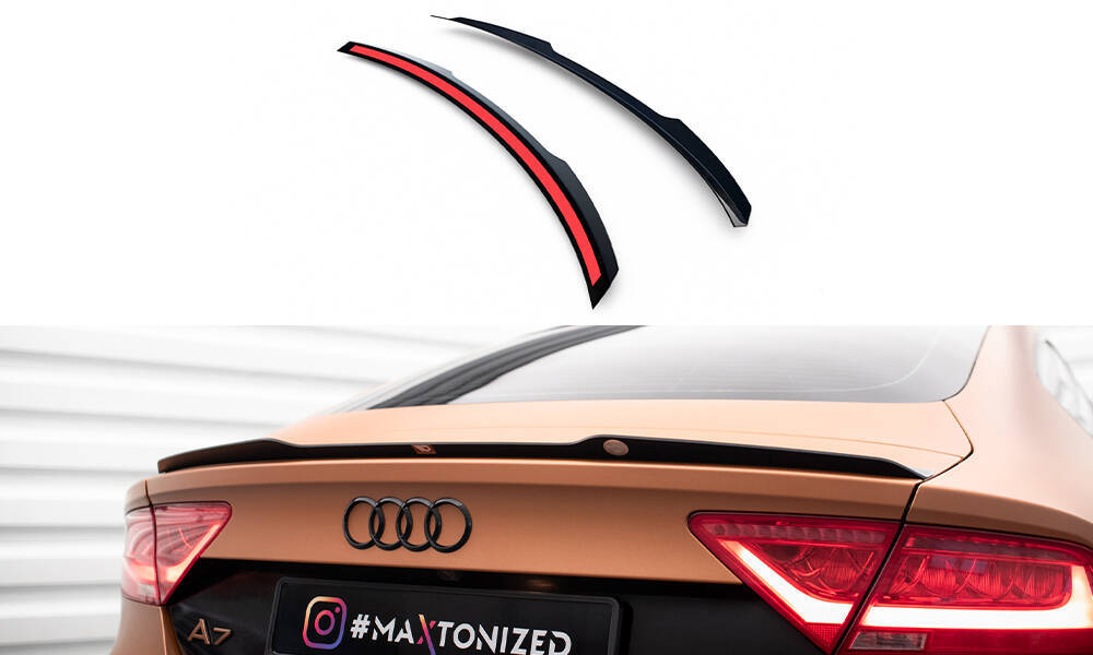 Spoiler Audi A7 C7 Maxton Glans Zwart