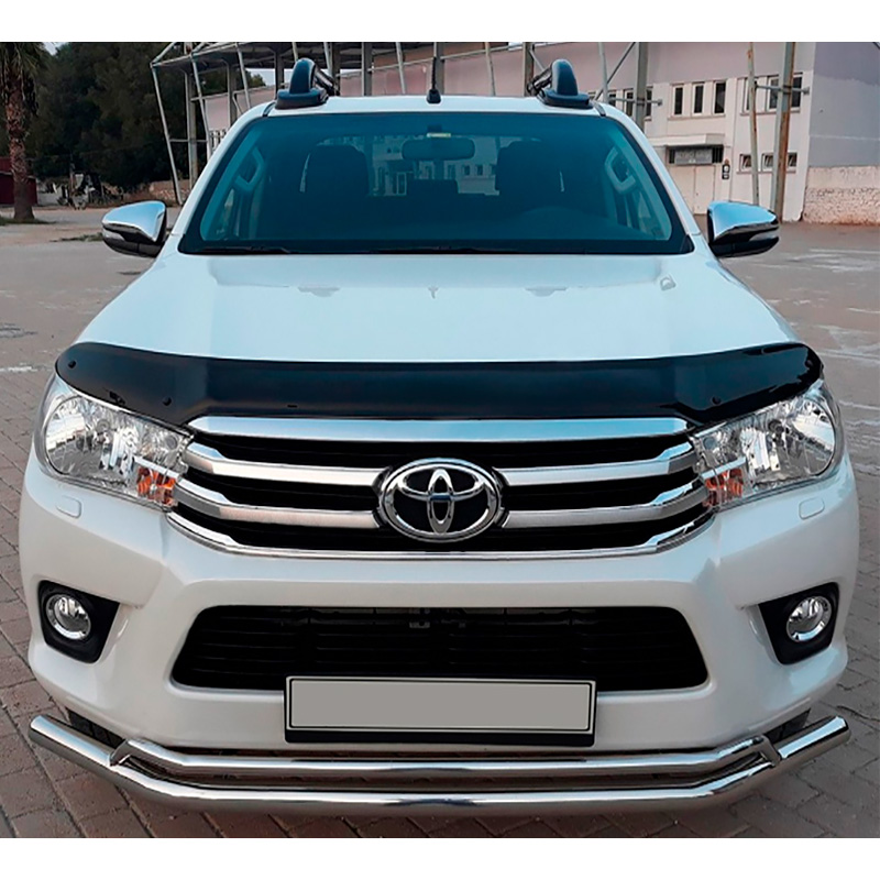 Motorkapbeschermer (steenslagcover)  Toyota Hilux 8e Gen. 2015-2020 - Glanzend zwart