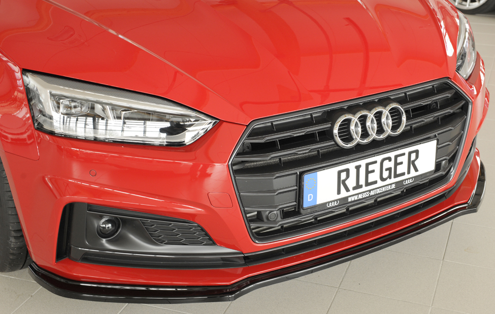 Voorspoiler Audi A5 B9 F5 S-Line Rieger Glossy