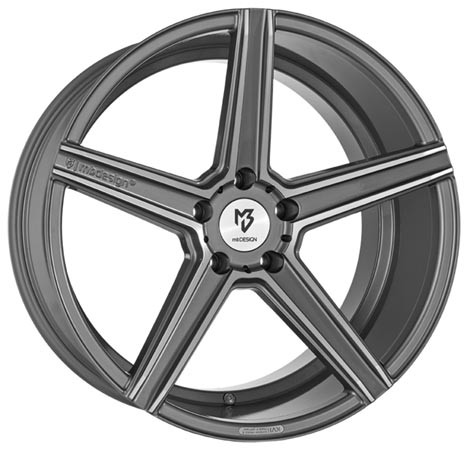 mbDESIGN KV1 DC Grey Polish 9x20 5x112 ET34 Velgen