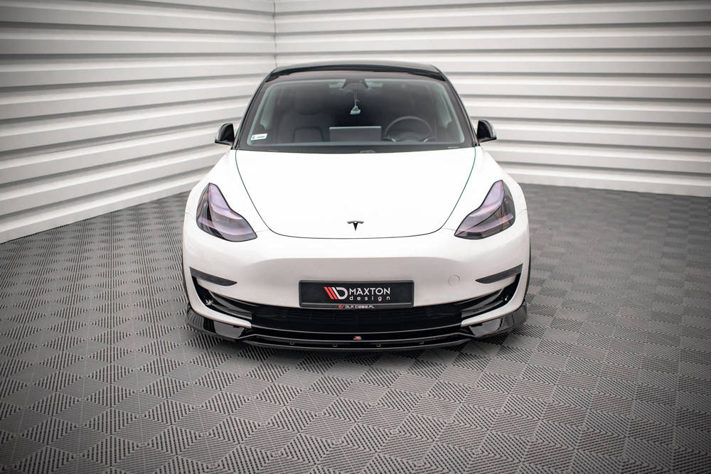 Voorspoiler V.3 Tesla Model 3 Gloss-Black Maxton
