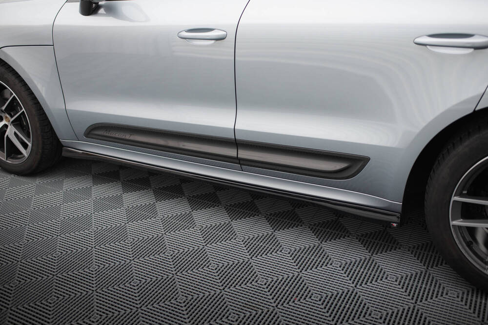 Zijskirts Porsche Macan Mk1 Maxton Glans Zwart