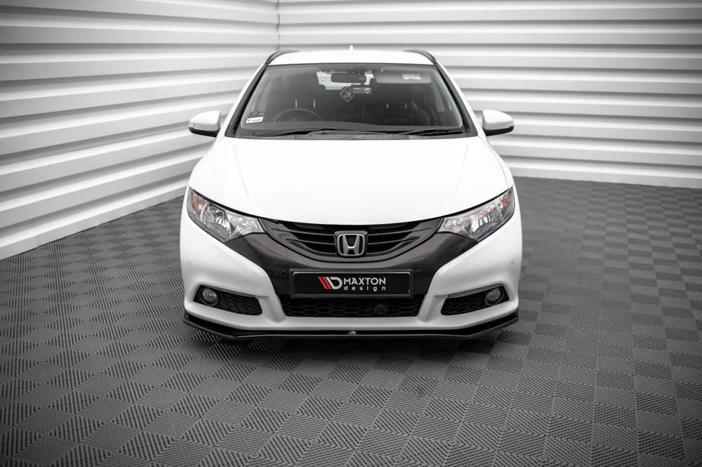 Voorspoiler V.1 Honda Civic Tourer MK9 Maxton Glans Zwart