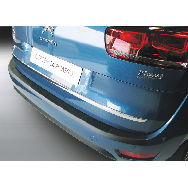 ABS Achterbumper beschermlijst  Citroën C4 Picasso 2013- & C4 Spacetourer 2018- 'Ribbed' Zwart