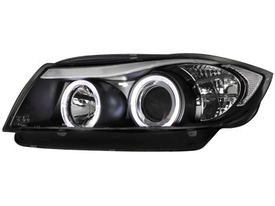 Headlights BMW 3 serie E90 Angel Eyes black