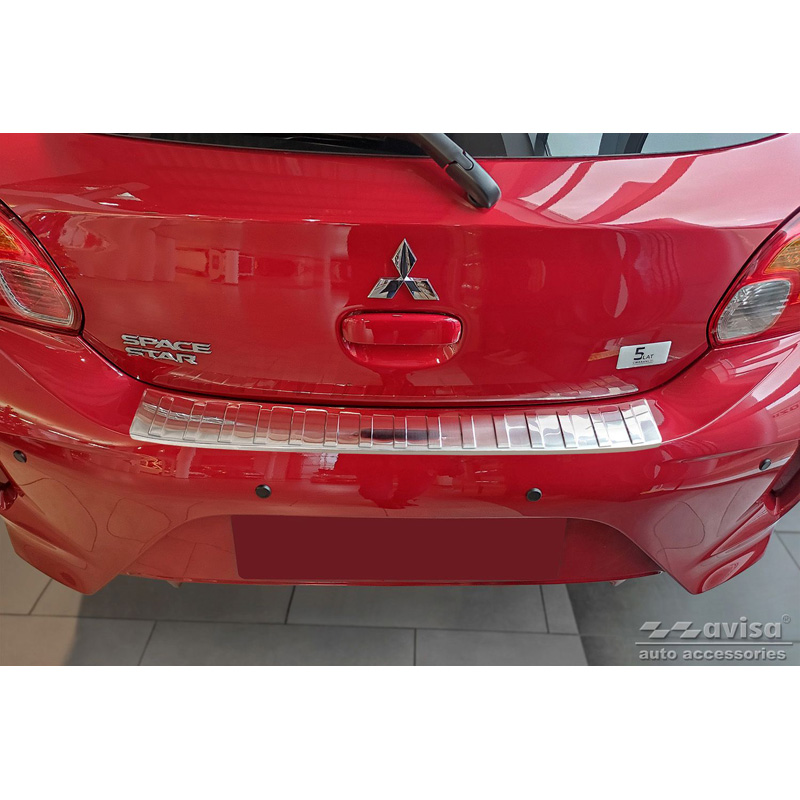 RVS Achterbumperprotector  Mitsubishi Space Star Facelift 2020- 'Ribs'