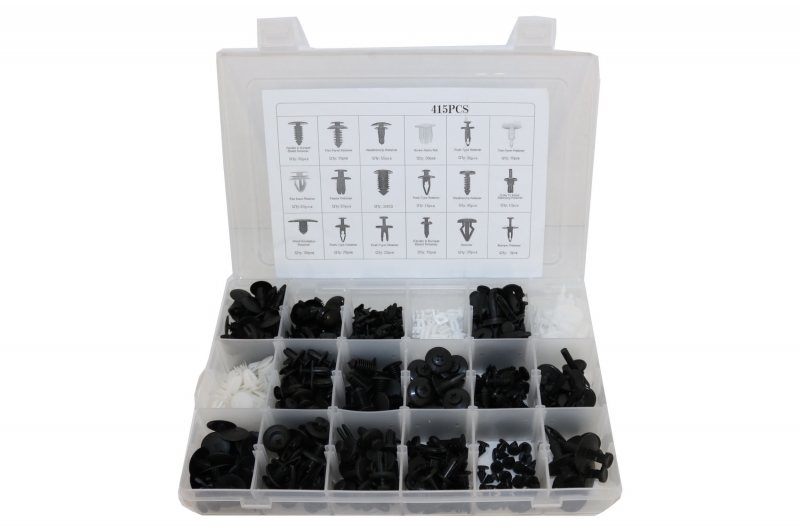 Auto Clips Plastic fasteners Kit 415 pcs