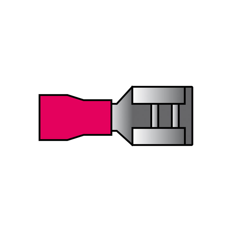 Carpoint Vlakstekkerhuls 541 Rood 6.3x0.8mm 10-stuks