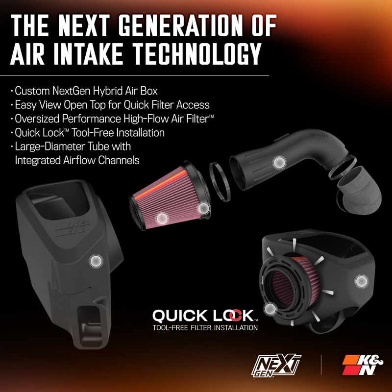 K&N NextGen Cold Air intake  Chevrolet Silverado & GMC Sierra 2500/3500 HD 6.6L V8 2020- (50-3103)