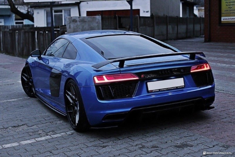 AchterZij Spoilers Diffusers Audi R8 MK.2 Glanzend Zwart