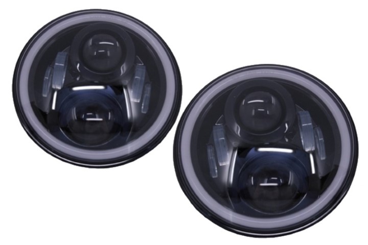 Faros VW Golf I / II / Kafer / Jeep Wrangler / Defender Full LED