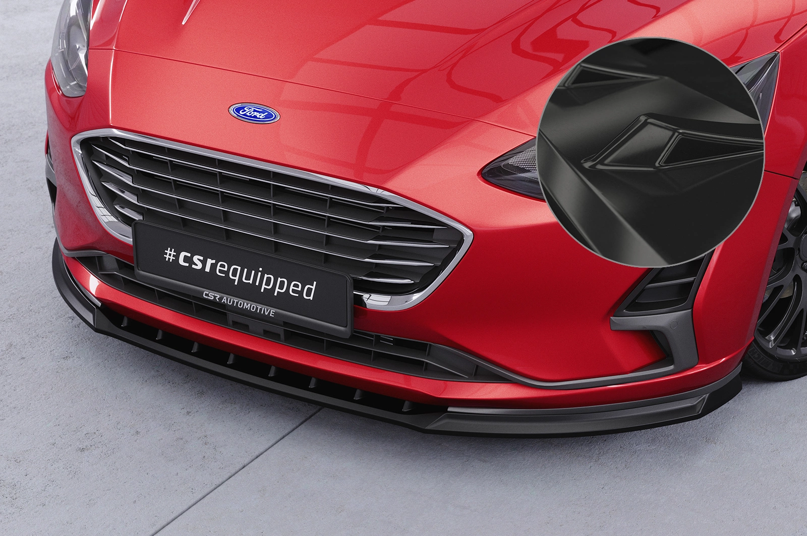 Voorspoiler Ford Focus MK4 Turnier 2018-2021 Glans Zwart – CSR