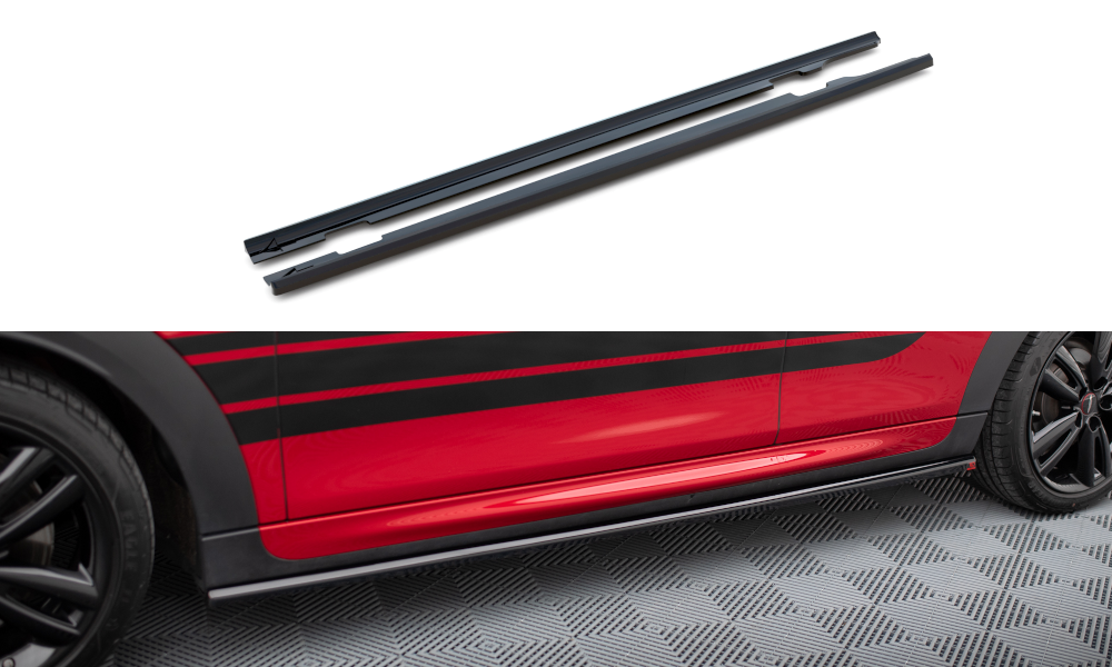 Zijskirts Mini Cooper S John Cooper Works F56 2022 - Maxton Glans Zwart