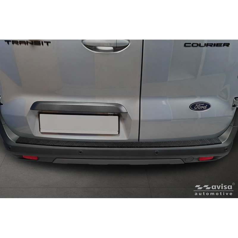 Avisa Matzwart RVS Achterbumperprotector  Ford Transit Courier II / Tourneo Courier II 2023- 'Riffled Plate'