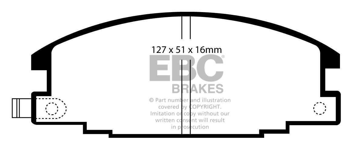 EBC Brakes ISUZU MU 2.6 90-93 Remblokken voorzijde