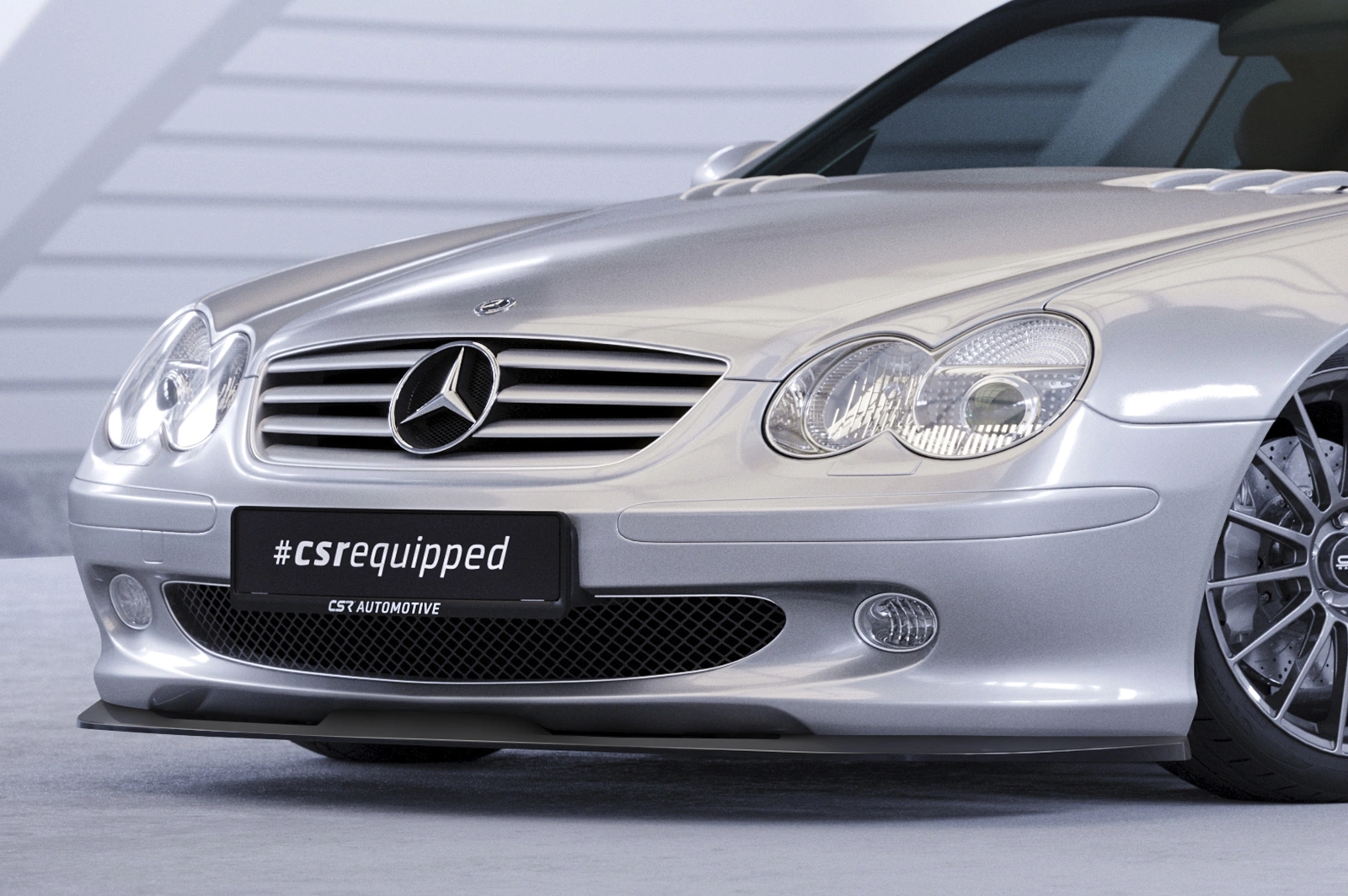 Voorspoiler Mercedes-Benz SL-Klasse R230 Glans Zwart – 2001–2005