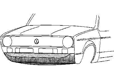 plaat onder voorbumper VW Golf 1, 1974-1983