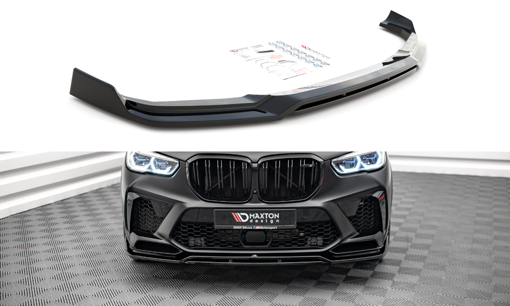 Voorspoiler V.3 BMW X5M G05 Maxton Glans Zwart