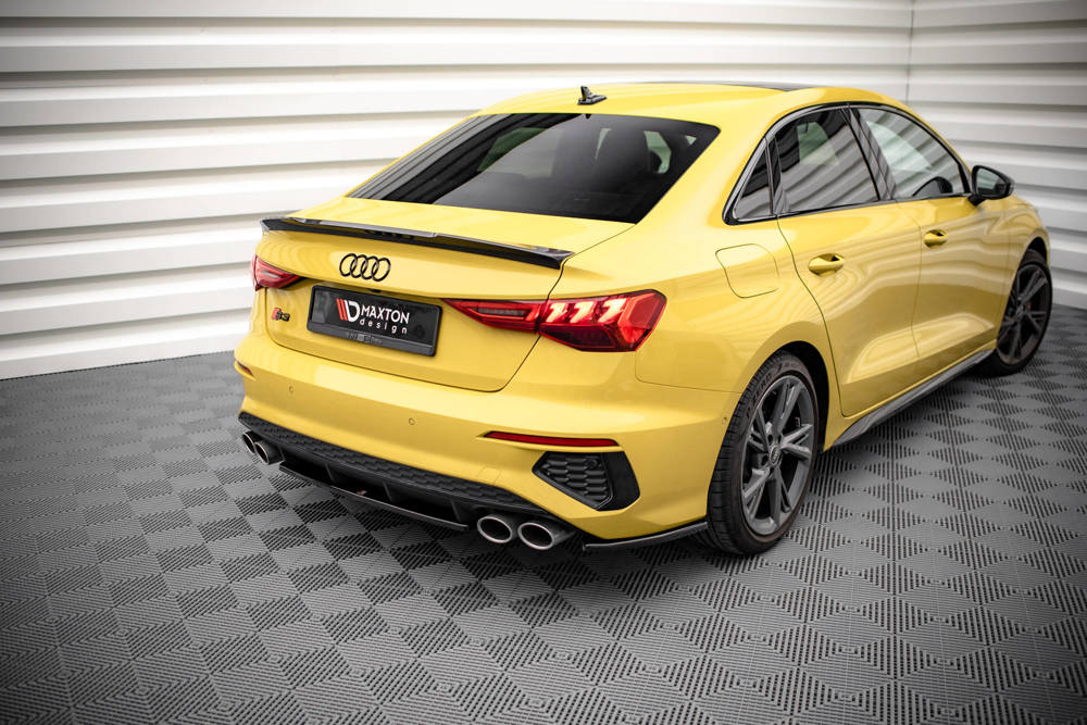 Zijdiffusers met Canards Audi S3 8Y Limousine Glans Zwart