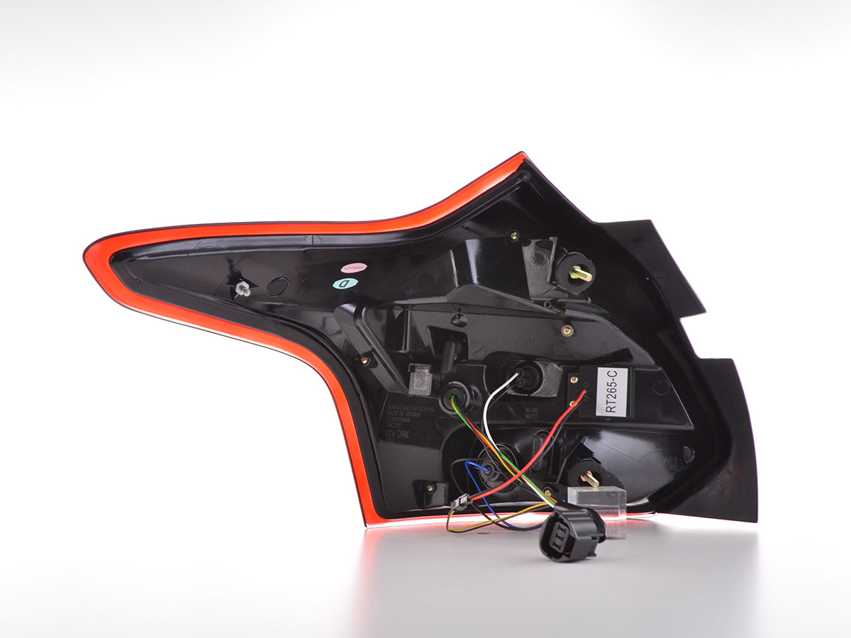 Taillights Ford Focus III 5 door 2011- LED red/Smoke