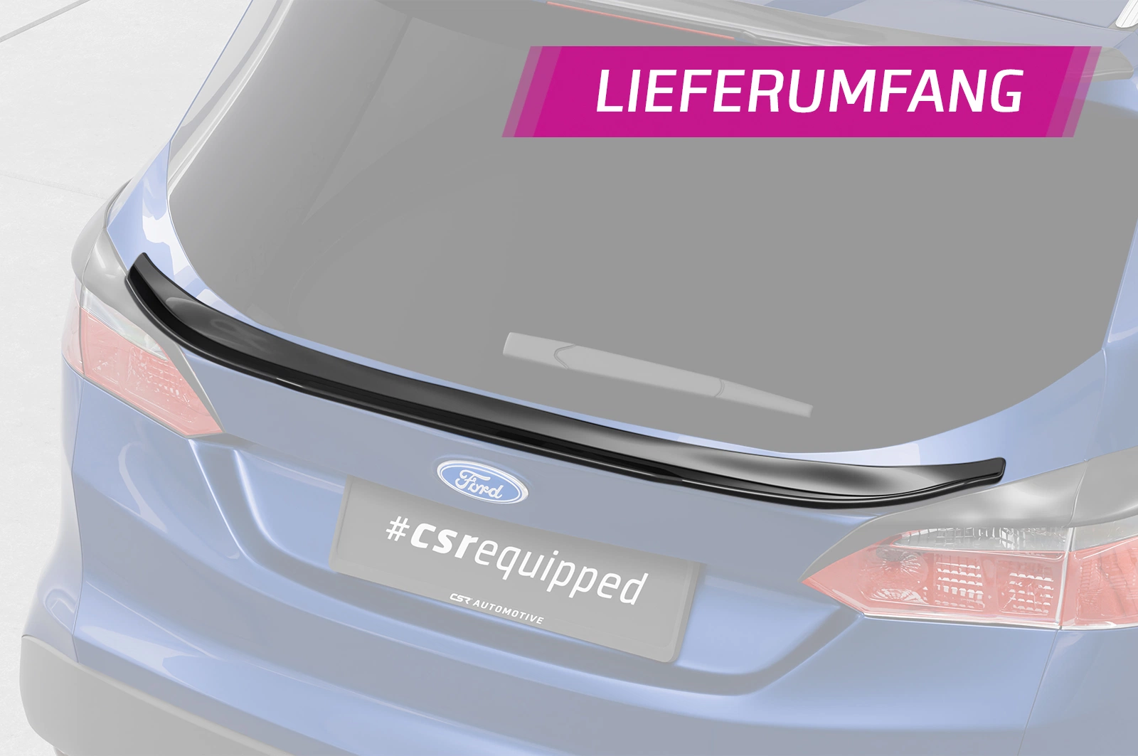 Achterspoiler Ford Focus MK3 Turnier 2011–2018 – CSR Automotive – Glans Zwart