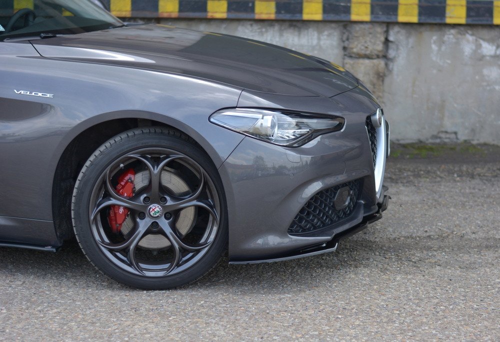 Voorspoiler V.1 Alfa Romeo Giulia Veloce Maxton Glans Zwart