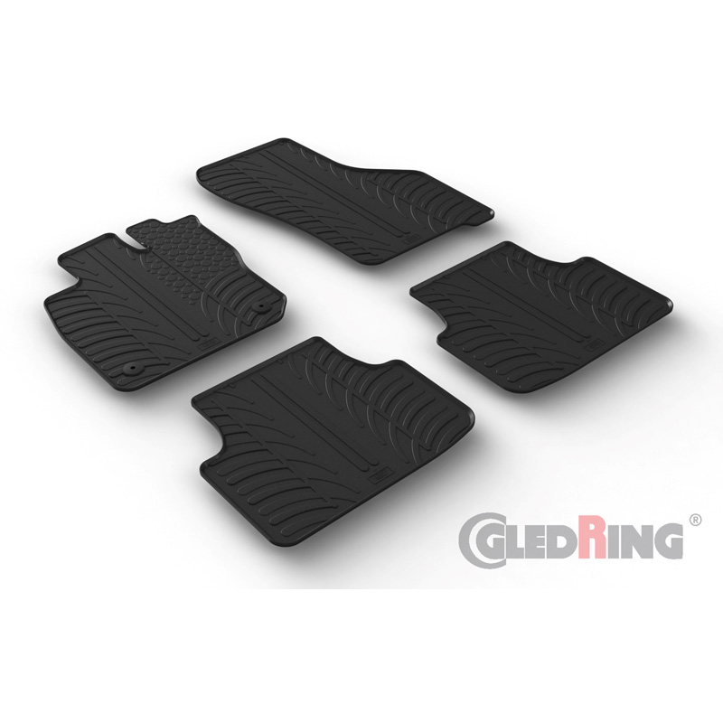 Rubbermatten  Seat (+Cupra) Leon IV HB 5-deurs & ST Sportstourer 2020- (T profiel 4-delig + montageclips)