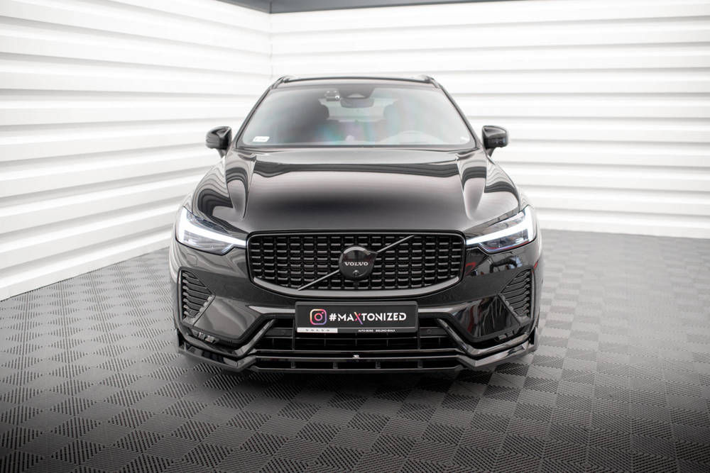 Voorspoiler Volvo XC60 R-Design Facelift Maxton Glans Zwart