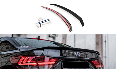 Achterspoilerlip Lexus LS Mk4 Facelift Glans Zwart Maxton