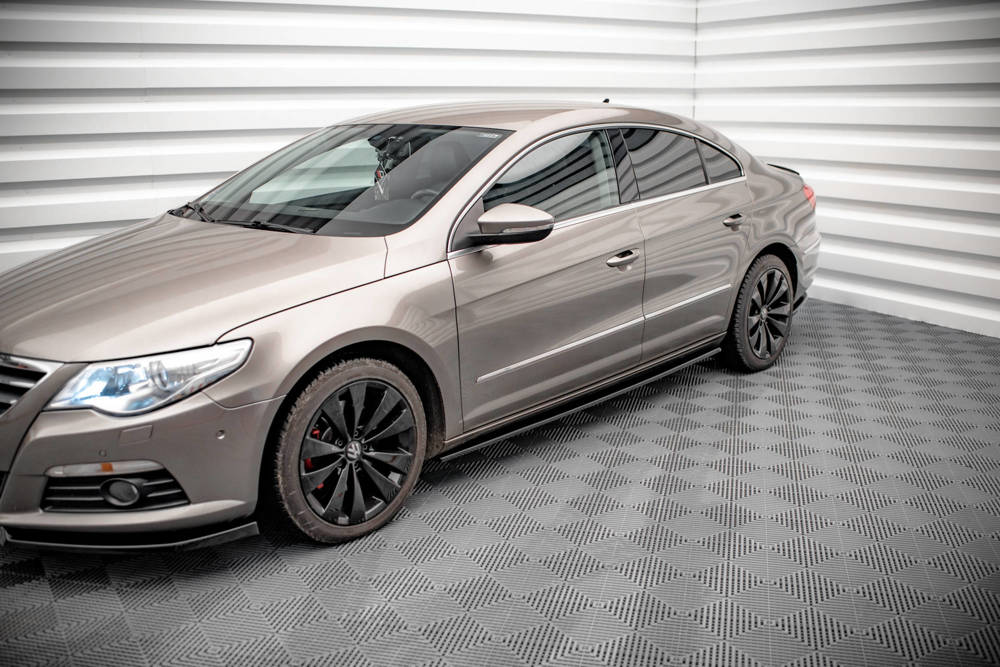 Zijskirts V.2 VW Passat CC Maxton Glans Zwart