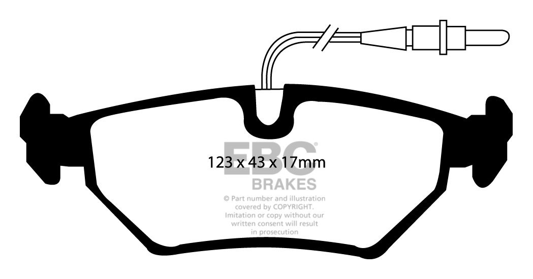 EBC Brakes FIAT Ulysse 2.0 94-2003 Remblokken achterzijde
