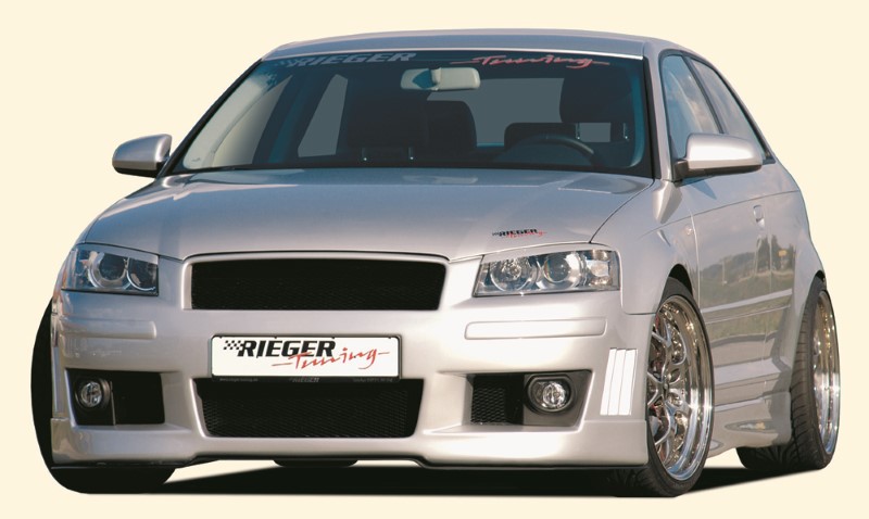 Spoilerzwaard Carbon-Look voor Voorbumper Audi A3 8P versie Rieg