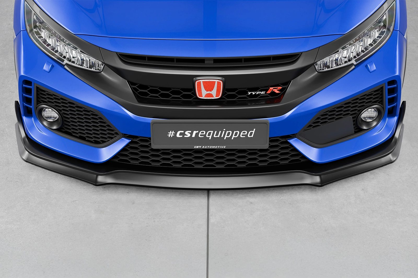 Voorspoiler Honda Civic FK8 Type R glans zwart 2017–