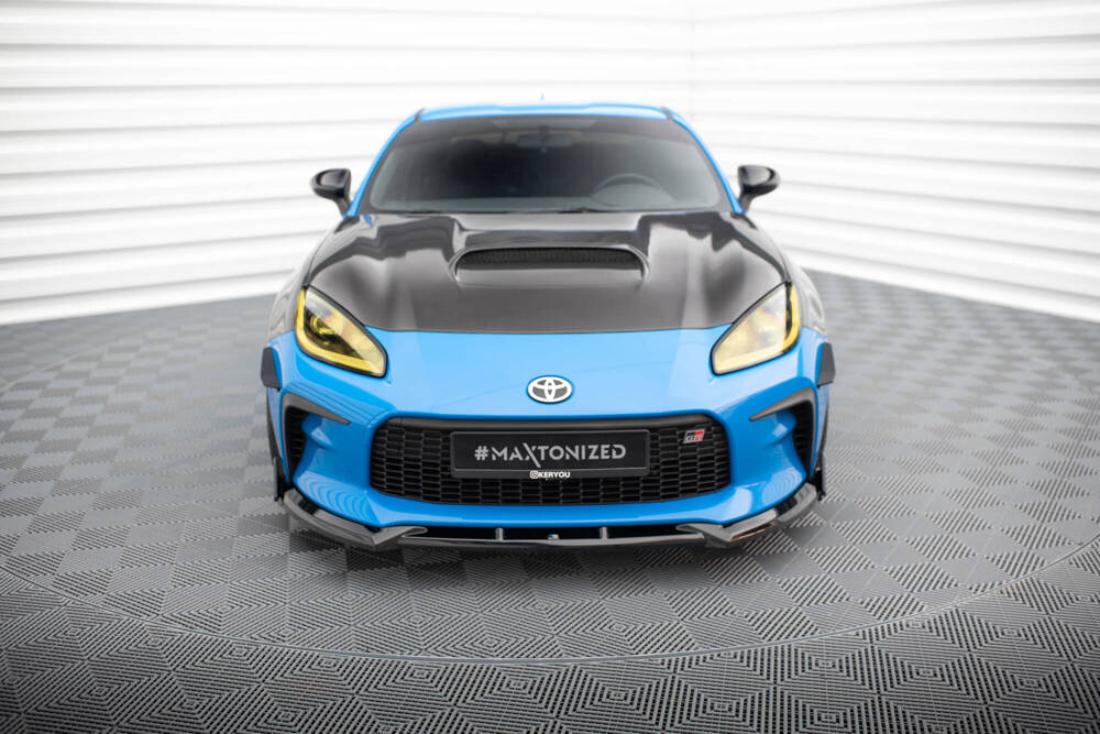 Voorspoiler V.1 met Canards Toyota GR86 Maxton Glans Zwart
