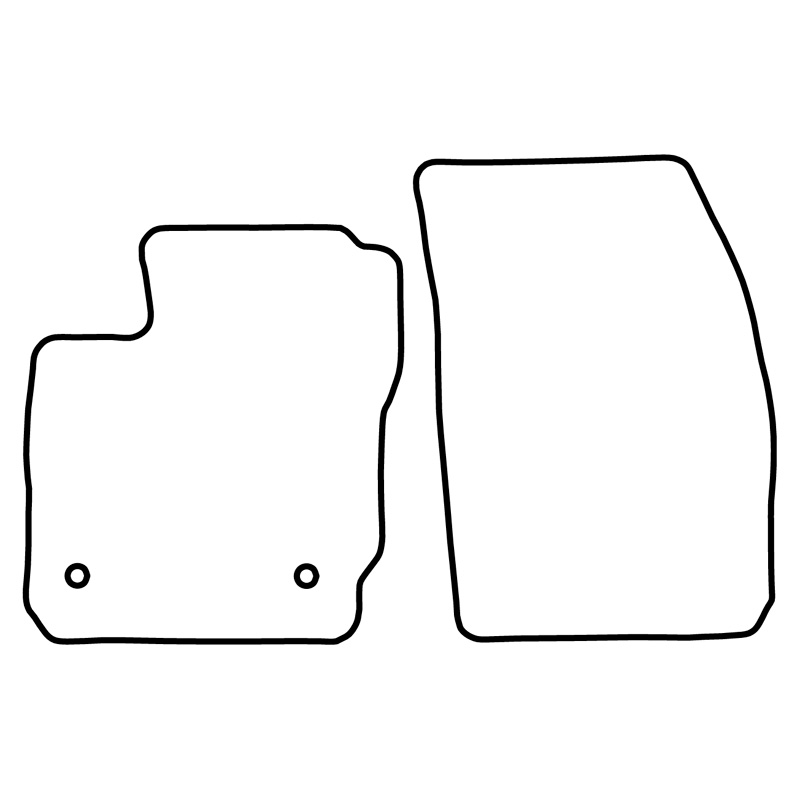 Automatten  Ford Transit Courier 2014-2019 (enkel voormatten)