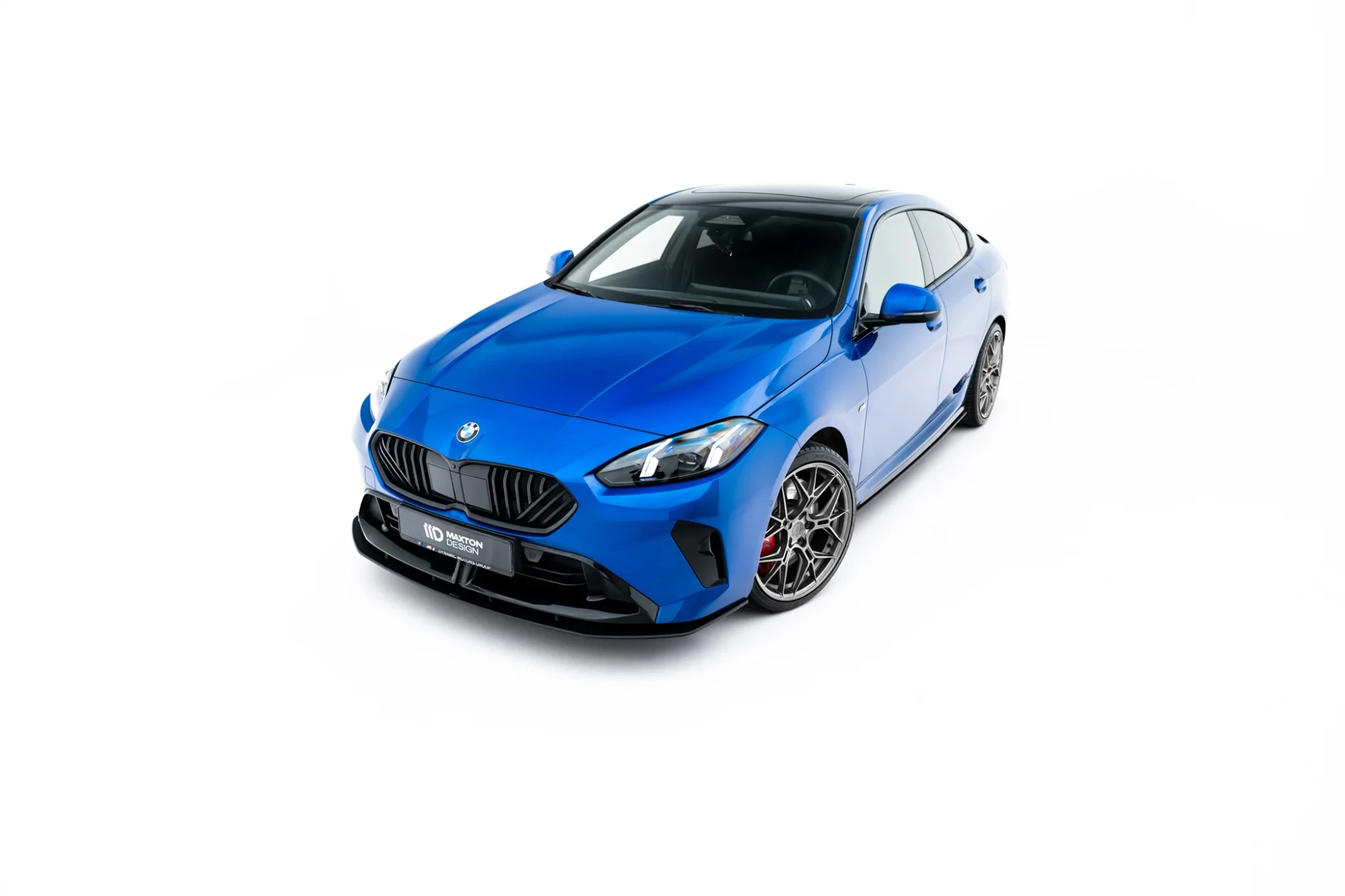 Street Pro Voorspoiler BMW M135i F70 / BMW 2M-PACK F74 Maxton Glanzend zwart