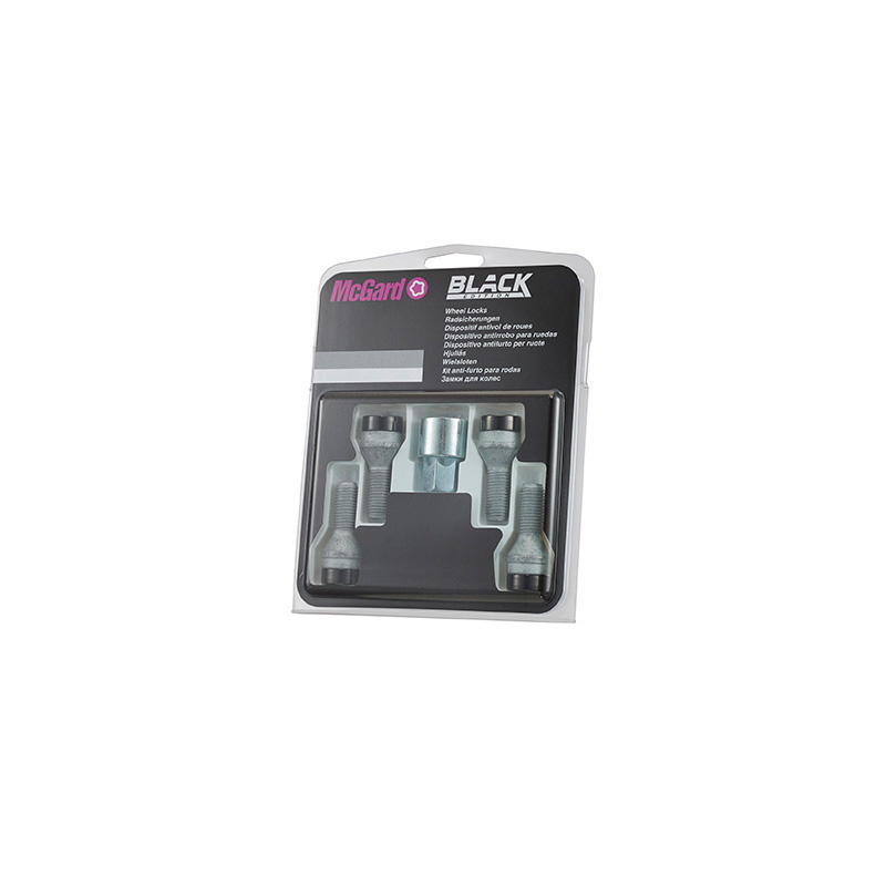 McGard Slotboutenset M14x1.50 Zwart - Konisch - Lengte 27.3mm (17mm kop)