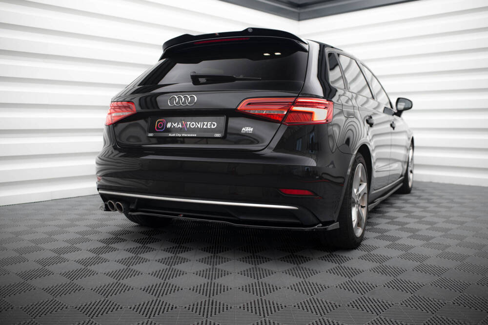 Diffuser Audi A3 8V Sportback FL 16-20 Maxton Glans Zwart