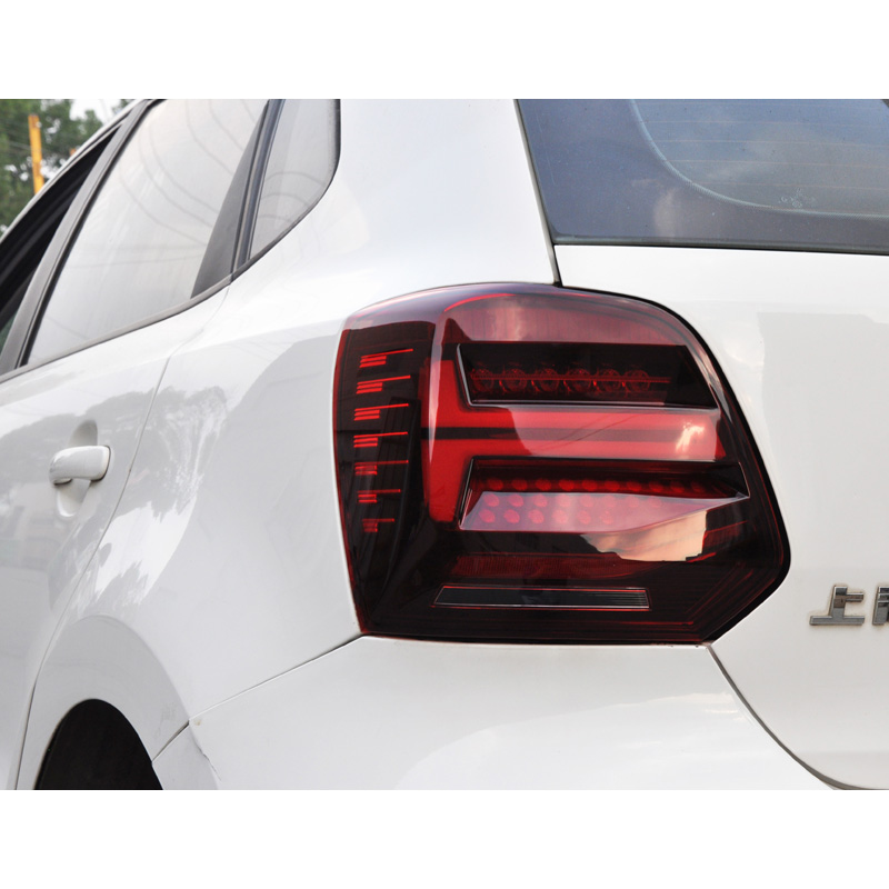 Set LED Achterlichten  Volkswagen Polo 6R/6C 2009-2017 - Rood/Rookgrijs - incl. Dynamic Running Light