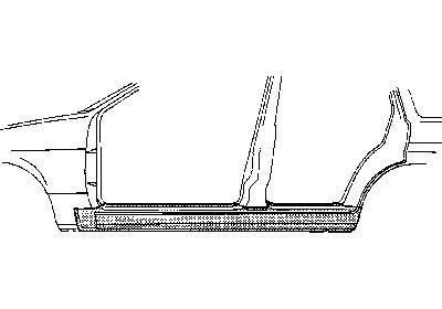 dorpel, 4/5 drs, rechts Opel Kadett E, 1984-1991