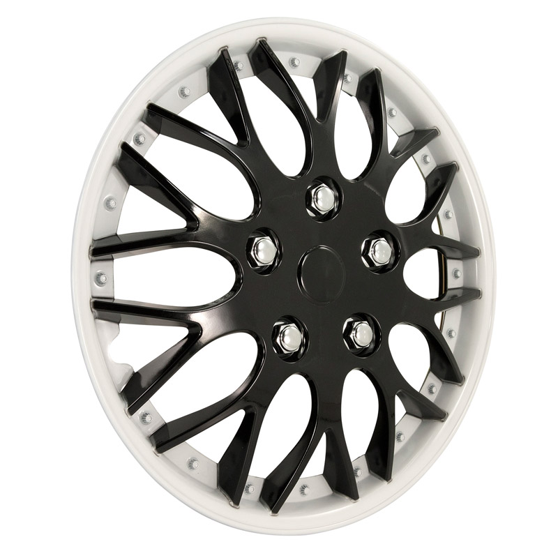 4-Delige Wieldoppenset Missouri 15-inch zwart/witte rand