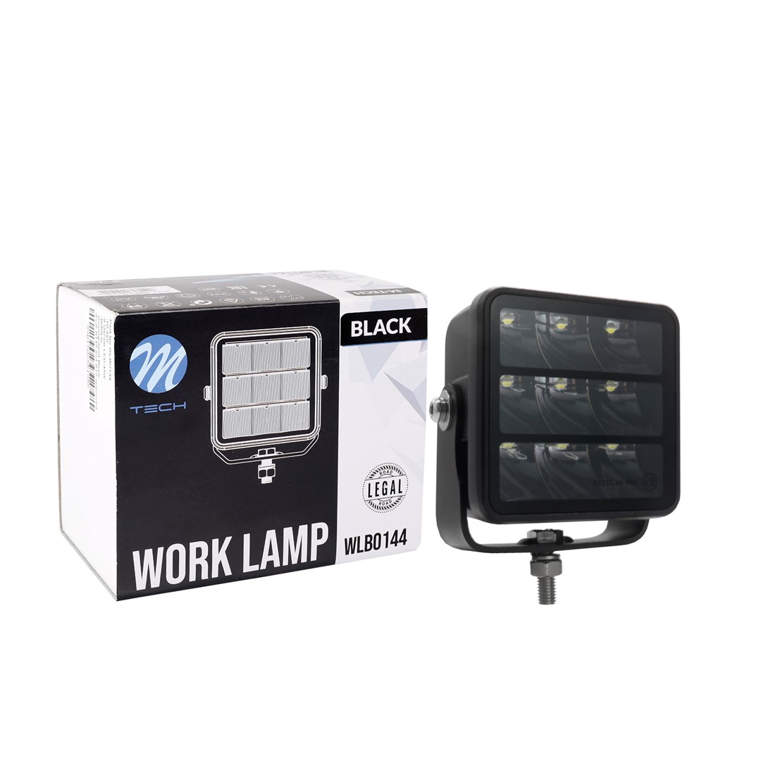 7" 80W 8 LED Spot Schijnwerper Zwart