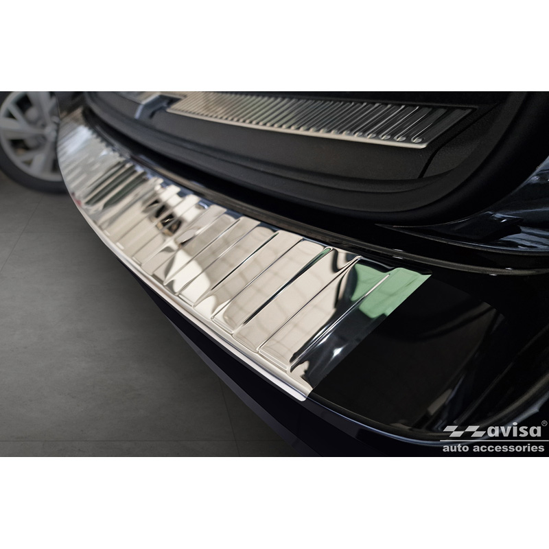 Chroom RVS Achterbumperprotector  Skoda Superb Combi 2015-2019 incl. Facelift 2019-2024 & Scout 'Ribs'