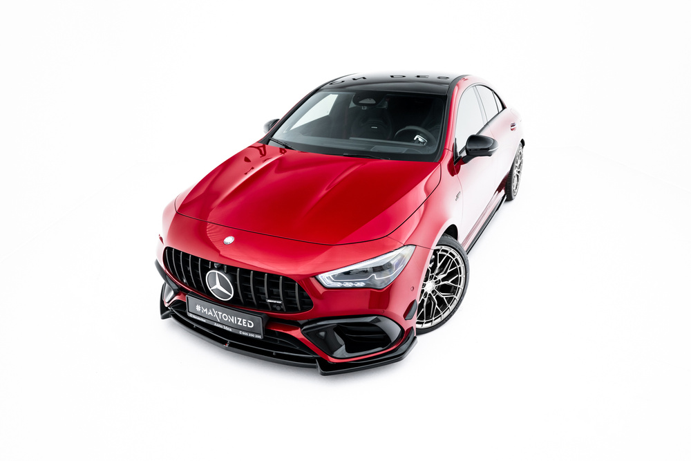 Voorspoiler Mercedes-AMG CLA 45 Aero C118 V.5 Maxton Glans Zwart